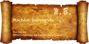 Machka Bernarda névjegykártya